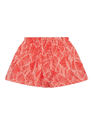 Pyjama Set - Top & Shorts - Weiß/Rot