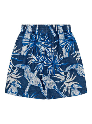 Pyjama Set - T-Shirt & Shorts Tukan - Weiß/Blau