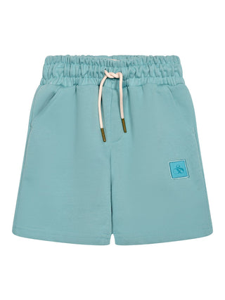 Sweatshorts mit Logo-Patch - Blau