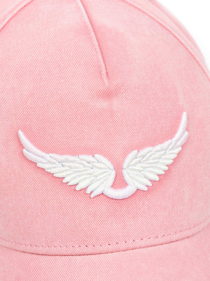 Baseballkappe mit Logo-Stickerei - Rosa