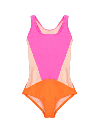 Asher Badeanzug Colorblock - Pink