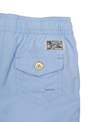 Badeshorts mit Big Pony Stickerei - Hellblau