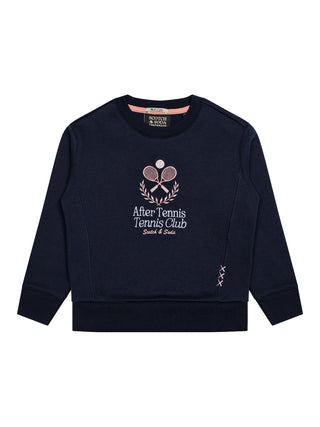 Relaxed-fit Sweatshirt mit Tennis Artwork - Navy