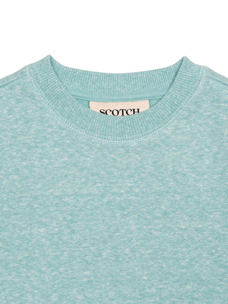 Regular-fit Sweatshirt mit Logo-Patch - Türkis