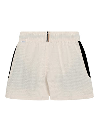Badeshorts mit Logo - Hell Beige