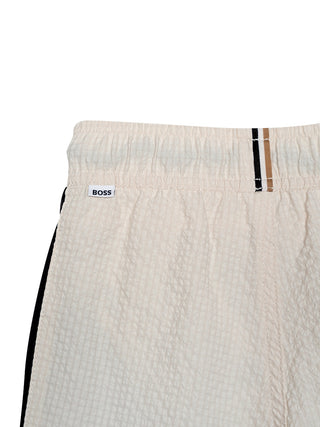 Badeshorts mit Logo - Hell Beige