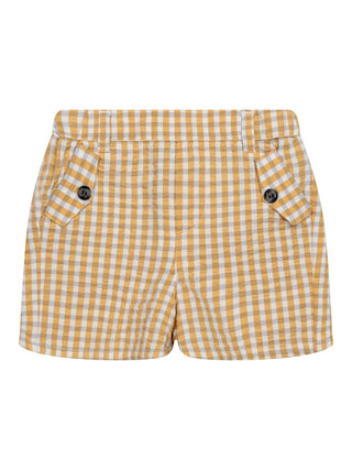 Shorts mit Knopfdetail - Ocker