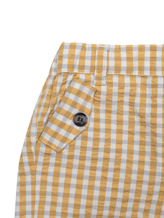 Shorts mit Knopfdetail - Ocker