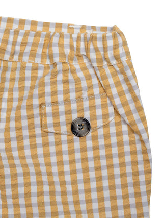 Shorts mit Knopfdetail - Ocker