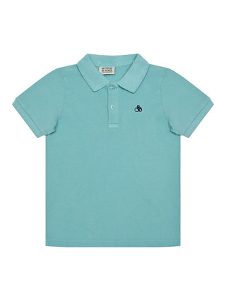 Poloshirt aus Piqué - Türkis