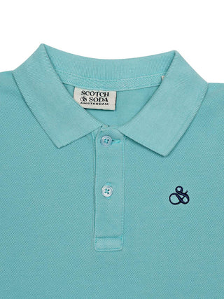 Poloshirt aus Piqué - Türkis