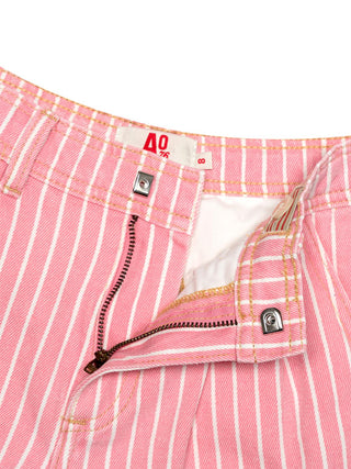 Nyama Shorts mit Streifen - Rosa