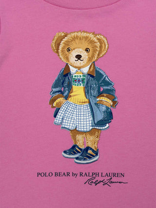 Kleid mit Polo-Bär - Rosa