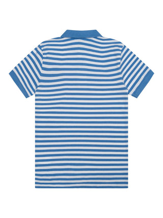 Gestreiften Poloshirt mit Logo - Blau/weiß