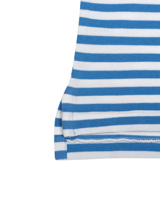 Gestreiften Poloshirt mit Logo - Blau/weiß