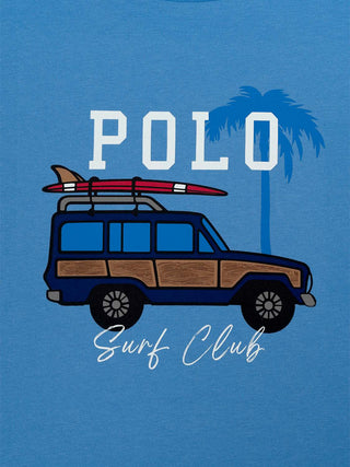 T-Shirt mit Motiv-Print - Blau