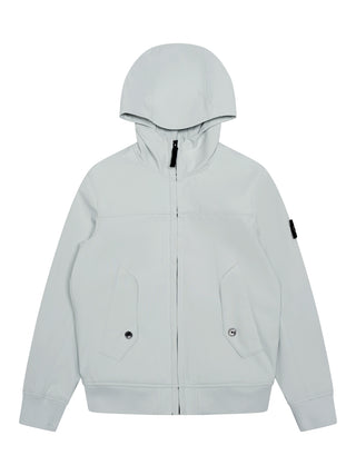 Softshelljacke mit Kapuze - Hellblau