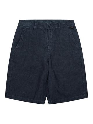 Bermudashorts aus Leinen - Navy
