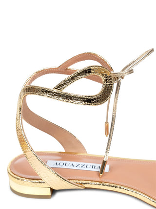 Flache Sandale in Gold
