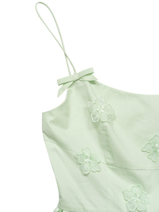 Midikleid mit Blumenapplikationen