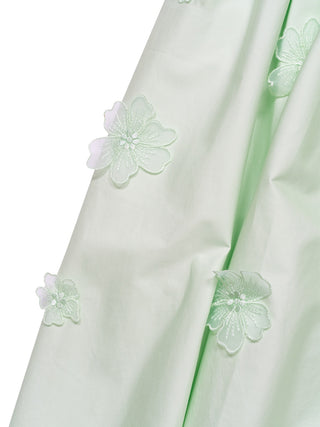Midikleid mit Blumenapplikationen