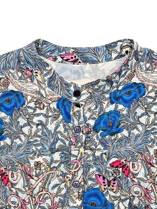 Kleid mit Allover-Print - Marine
