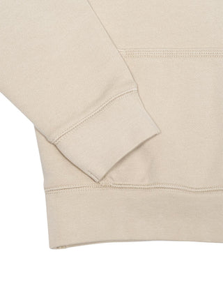 Kapuzensweatshirt mit Logo-Stickereien - Beige
