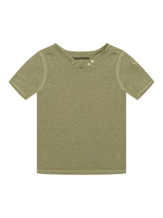 T-Shirt mit Print - Olivgrün