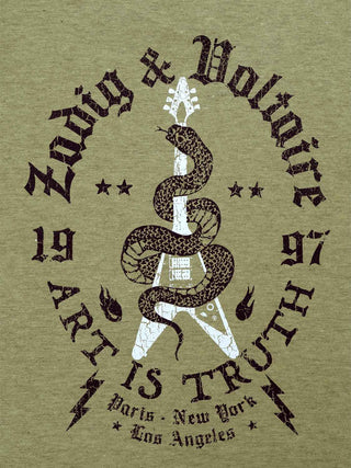 T-Shirt mit Print - Olivgrün