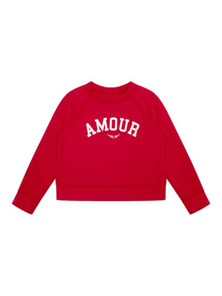 Sweatshirt mit Print - Rot