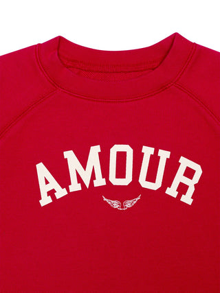 Sweatshirt mit Print - Rot