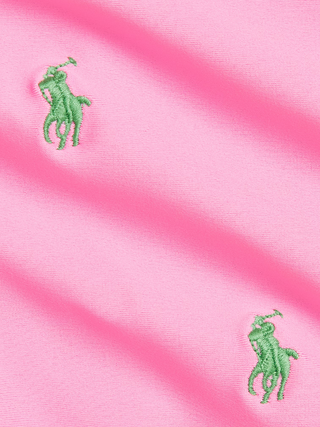 Badeanzug mit Big Pony Stickereien - Pink