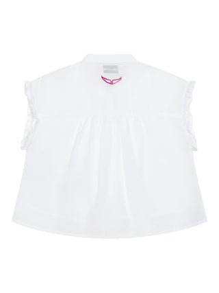 Bluse mit Biesendetail - Weiß