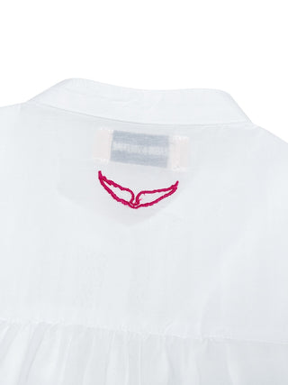 Bluse mit Biesendetail - Weiß