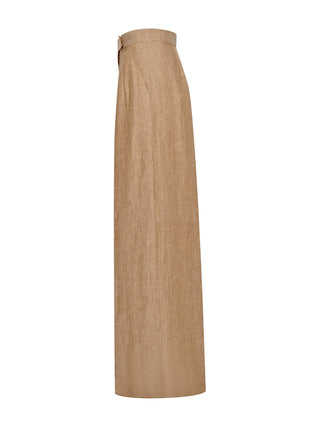 Weite Hose aus Leinen