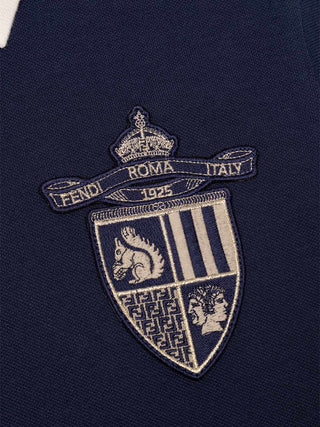 Polo Shirt mit Logo-Patch - Navy