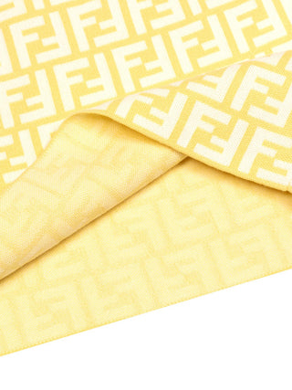 Strickrock mit Allover-FF-Monogramm - Gelb