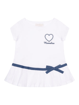 Set aus Shirt & Leggings im maritimen Stil - Marine/Weiß