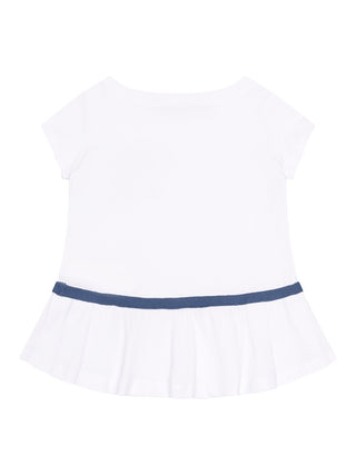 Set aus Shirt & Leggings im maritimen Stil - Marine/Weiß