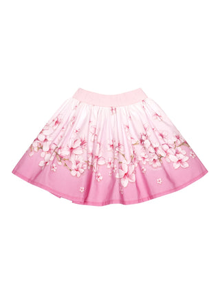 Ausgestellter Rock mit Blumen-Motiv - Pink/Rosa