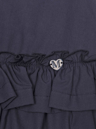 Festliches Kleid mit Rüschen - Navy