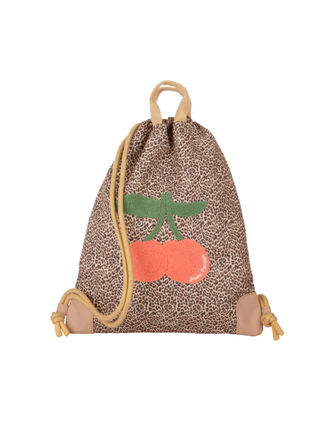 Sporttasche- Leopard Cherry