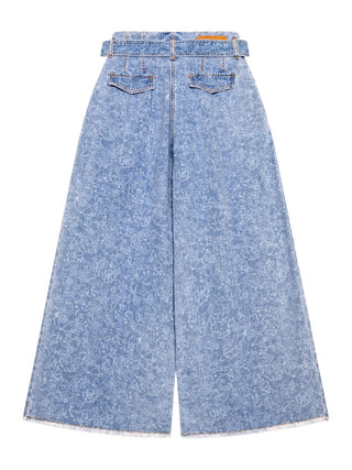 Jeans mit Logo-Waschung - Blau
