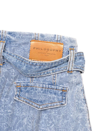 Jeans mit Logo-Waschung - Blau