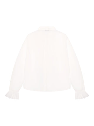 Bluse mit plissierten Details - Weiß