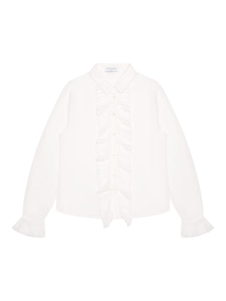 Bluse mit plissierten Details - Weiß