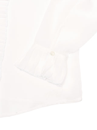 Bluse mit plissierten Details - Weiß