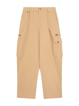 Drapierte Cargohose - Beige