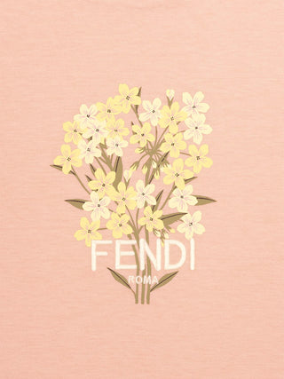 T-Shirt mit floralem Print - Rosa
