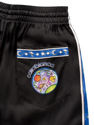Seidenhose mit Artwork